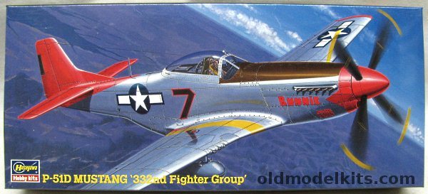 Hasegawa 1/72 North American P-51D Mustang -  '332 Fighter Group' / 302 Sq 'Lady Freddie' / 100 Sq 'Bunnie', AP179 plastic model kit